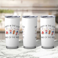 Patriotic Doodle Tumbler Cup Watermelon Hotdog Firework Cute Fourth of July