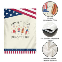 Cute Fourth of July Patriotic Garden Flag Watermelon Hotdog Firework