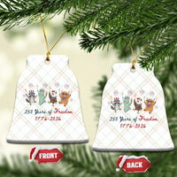 250 Years Of Freedom Ceramic Ornament Patriotic Doodle America Raccoon Goose Highland Cow 4th of July