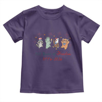 250 Years Of Freedom Toddler T Shirt Patriotic Doodle America Raccoon Goose Highland Cow 4th of July