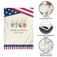 250 Years Of Freedom Patriotic Garden Flag America Raccoon Goose Highland Cow 4th of July