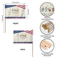 250 Years Of Freedom Patriotic Handheld Flag America Raccoon Goose Highland Cow 4th of July