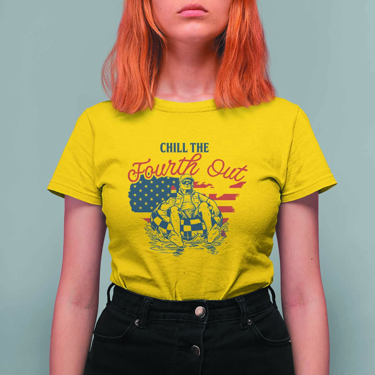 Chill The Fourth Out T Shirt For Women Funny FDT 4th of July