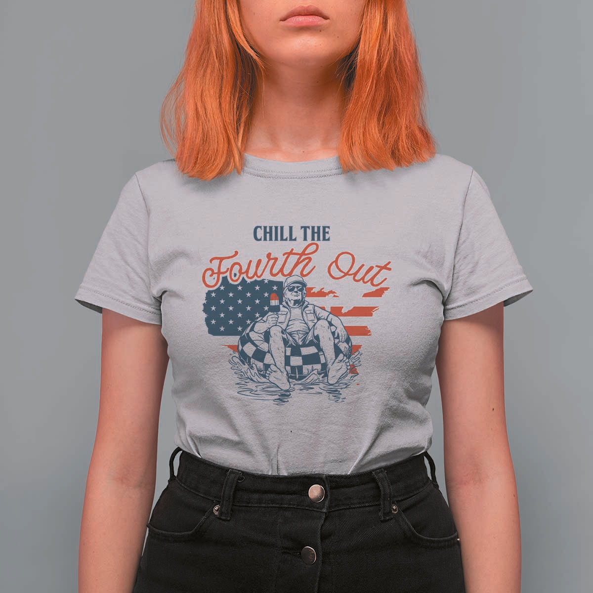 Chill The Fourth Out T Shirt For Women Funny FDT 4th of July