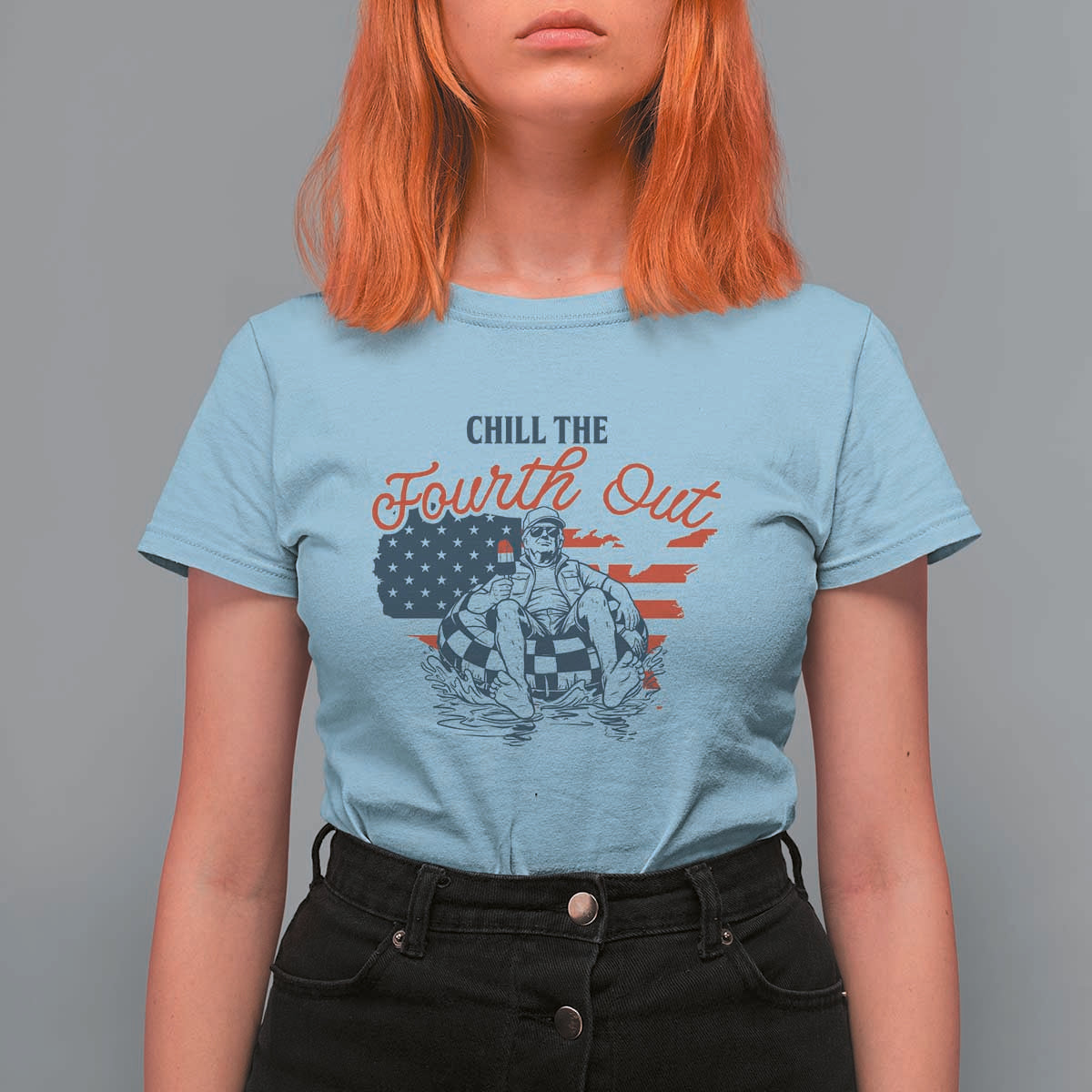 Chill The Fourth Out T Shirt For Women Funny FDT 4th of July