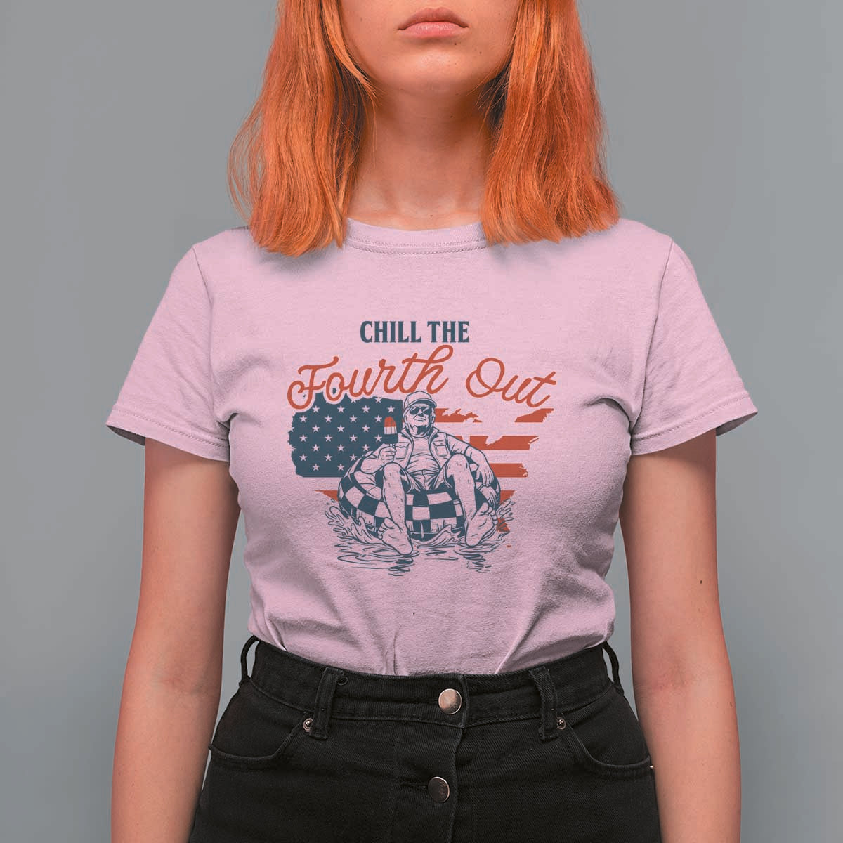 Chill The Fourth Out T Shirt For Women Funny FDT 4th of July