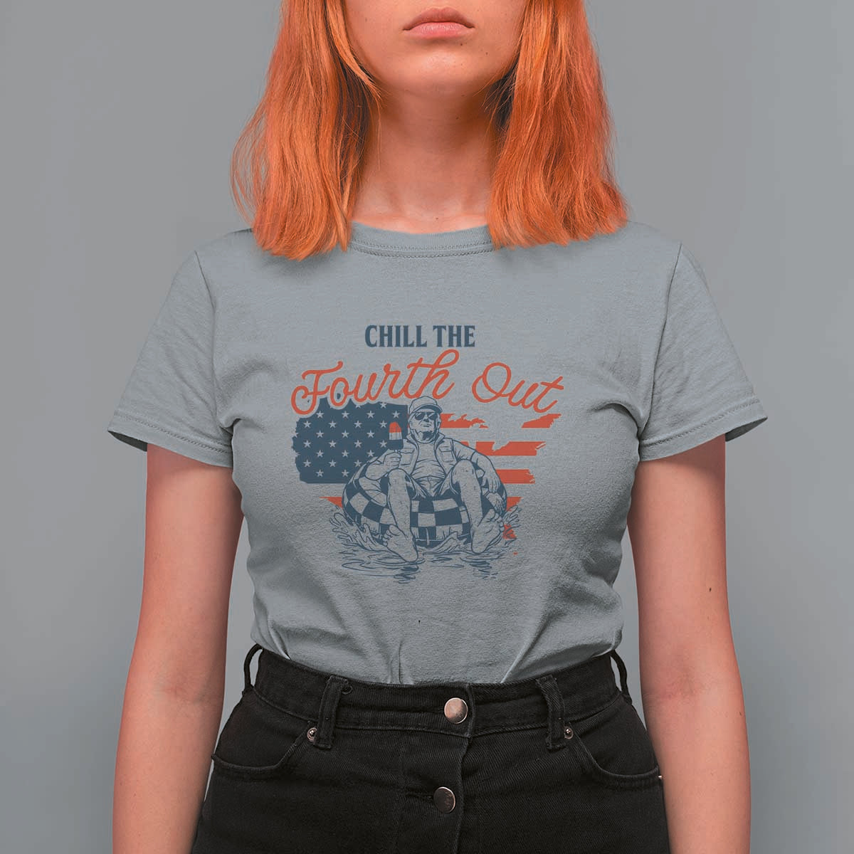 Chill The Fourth Out T Shirt For Women Funny FDT 4th of July