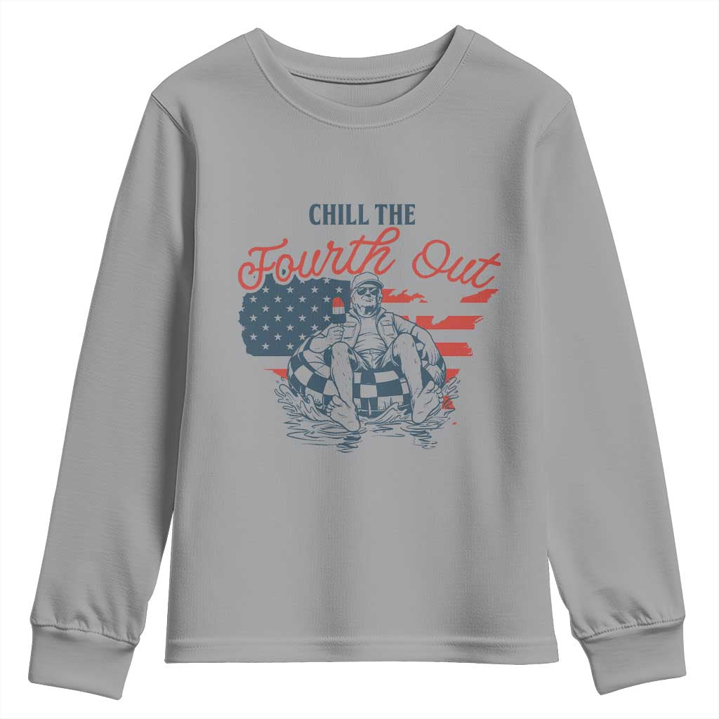 Chill The Fourth Out Youth Sweatshirt Funny FDT 4th of July
