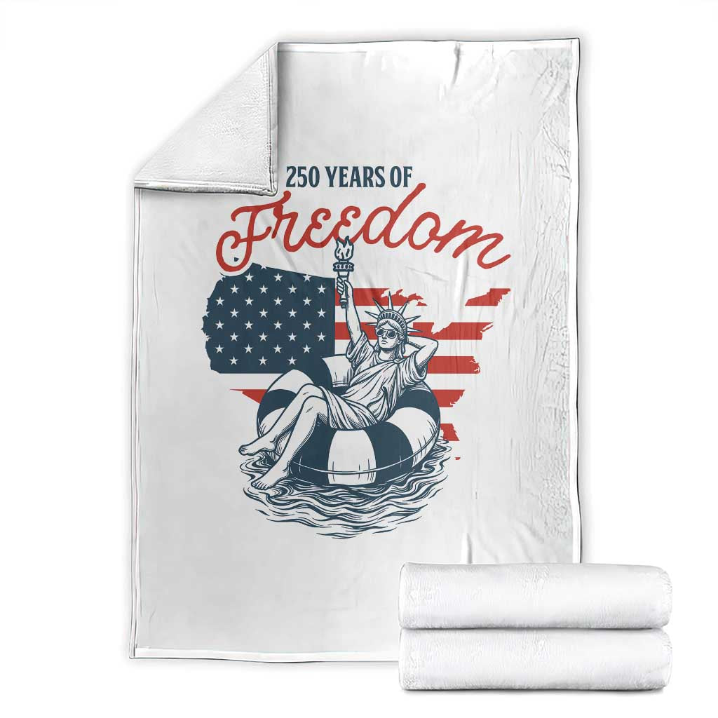 Chill The Fourth Out Throw Blanket Funny Statue of Liberty 4th of July