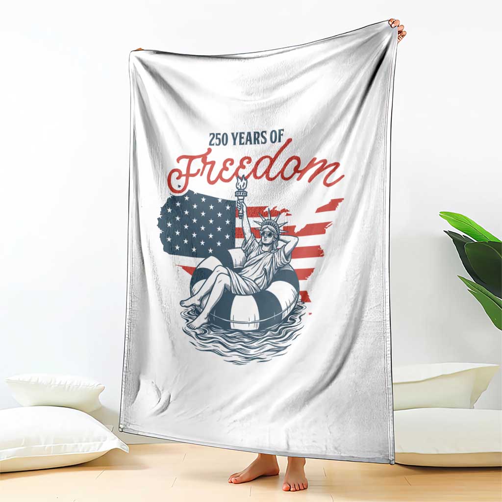Chill The Fourth Out Throw Blanket Funny Statue of Liberty 4th of July