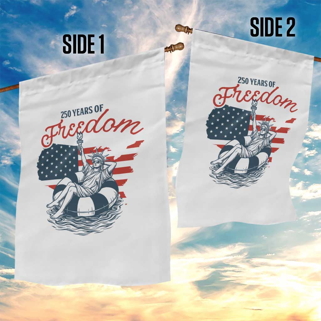 Chill The Fourth Out Garden Flag Funny Statue of Liberty 4th of July
