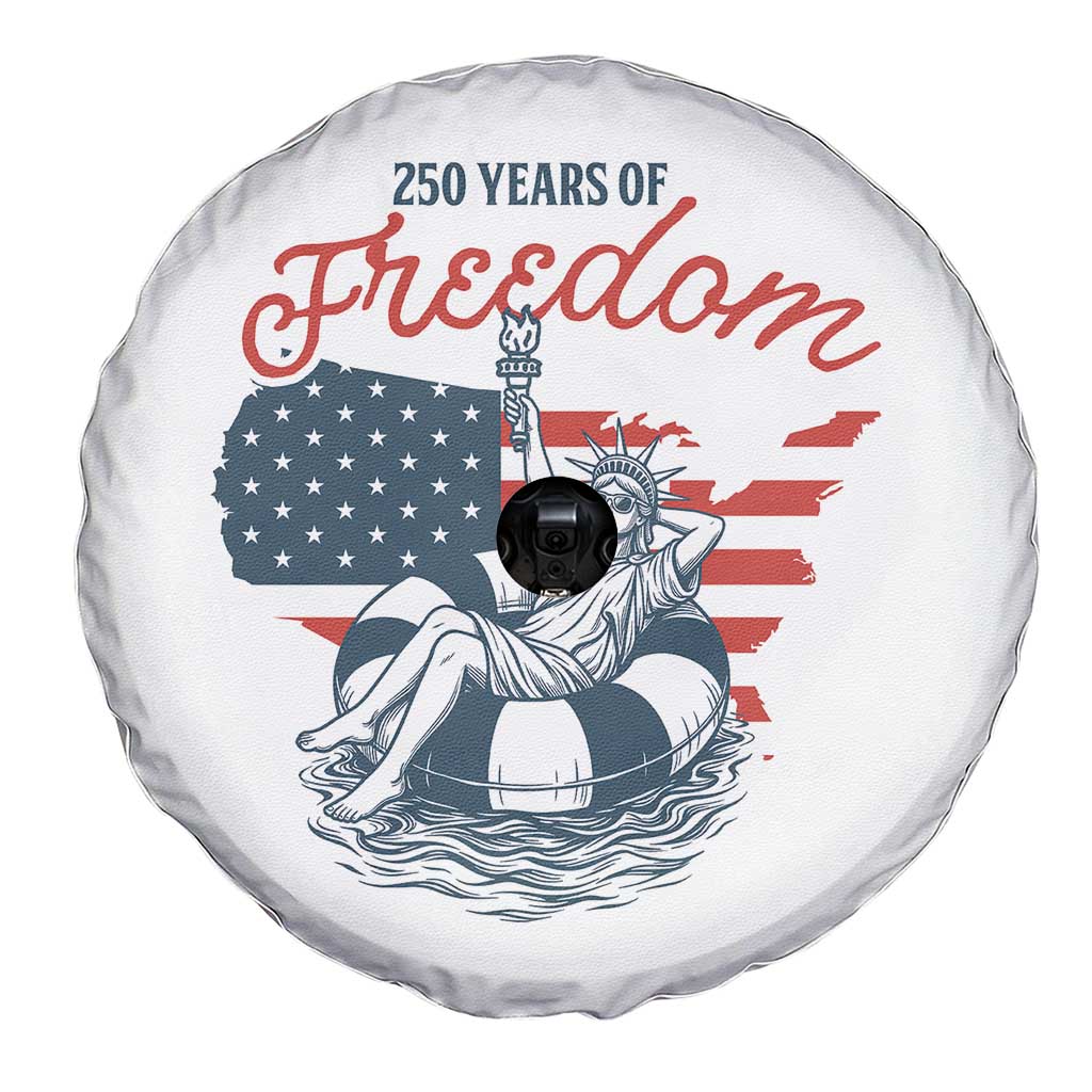 Chill The Fourth Out Spare Tire Cover Funny Statue of Liberty 4th of July