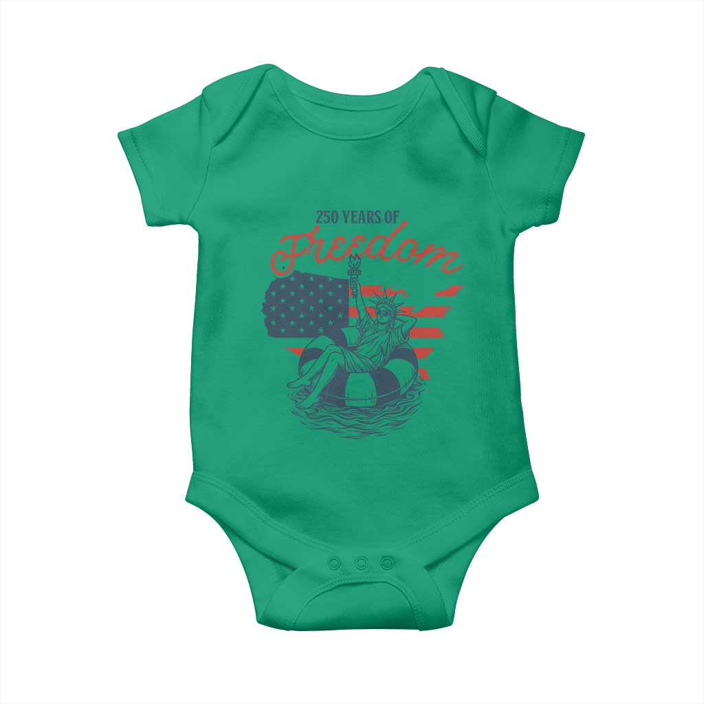 Chill The Fourth Out Baby Onesie Funny Statue of Liberty 4th of July