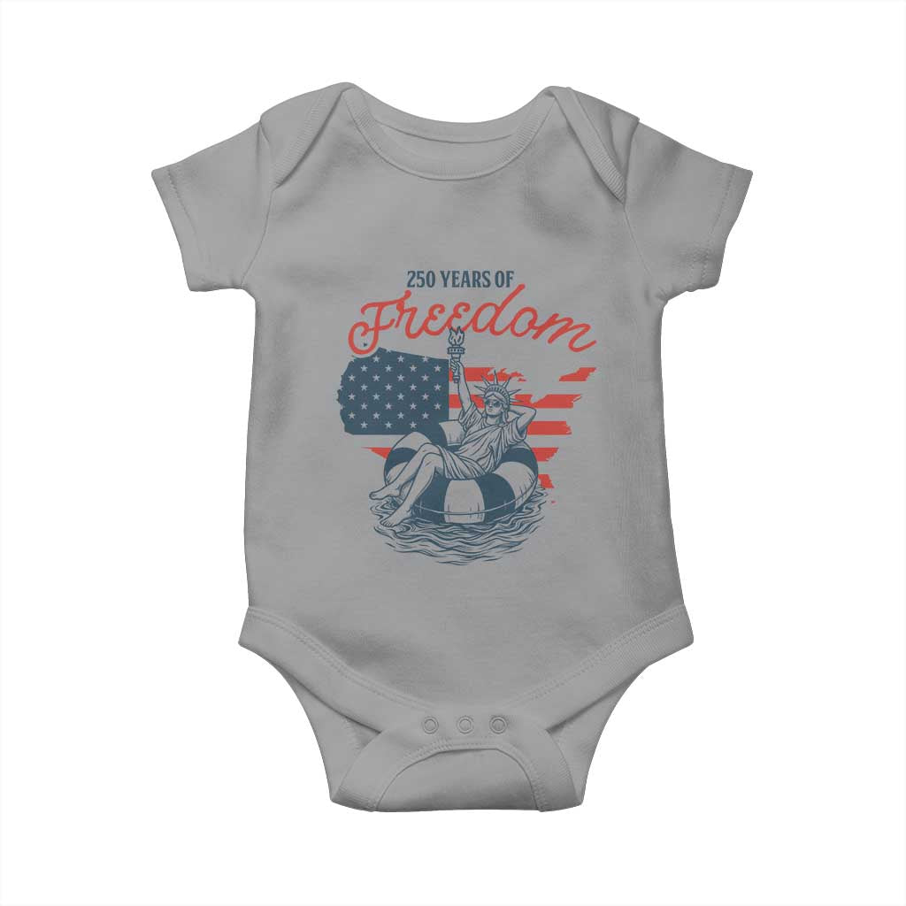 Chill The Fourth Out Baby Onesie Funny Statue of Liberty 4th of July