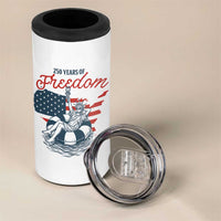 Chill The Fourth Out 4 in 1 Can Cooler Tumbler Funny Statue of Liberty 4th of July