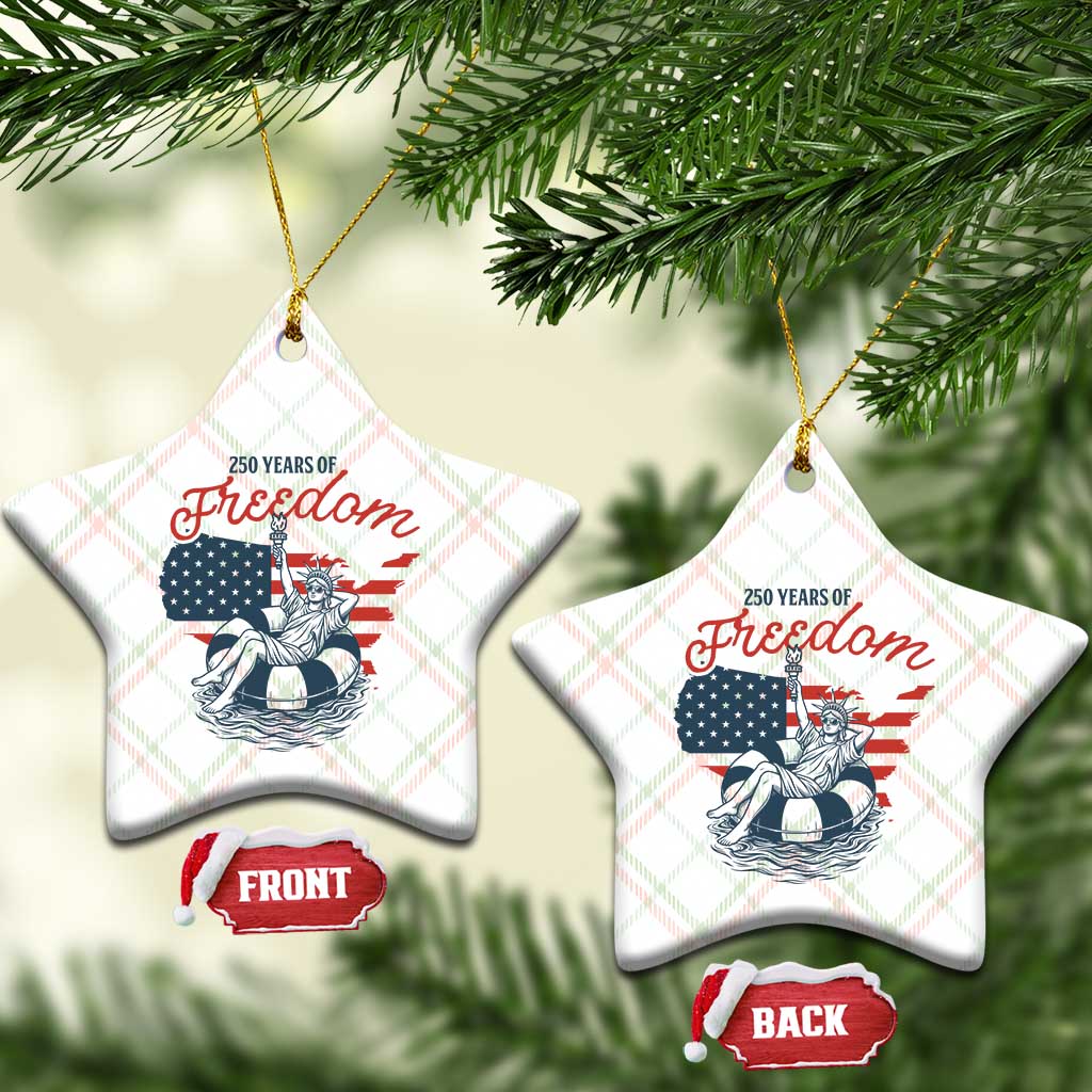 Chill The Fourth Out Ceramic Ornament Funny Statue of Liberty 4th of July