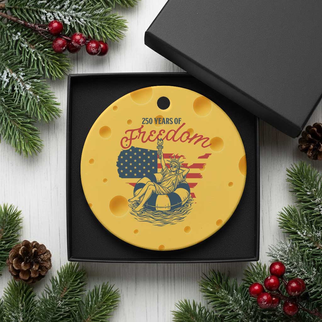 Chill The Fourth Out Ceramic Ornament Funny Statue of Liberty 4th of July
