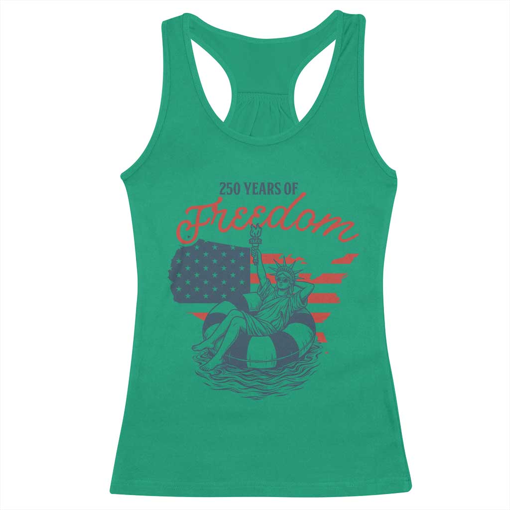 Chill The Fourth Out Racerback Tank Top Funny Statue of Liberty 4th of July
