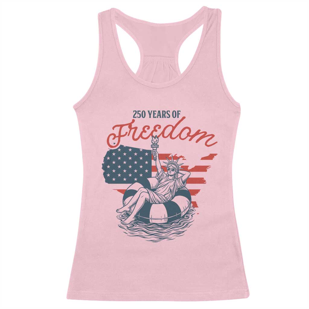 Chill The Fourth Out Racerback Tank Top Funny Statue of Liberty 4th of July