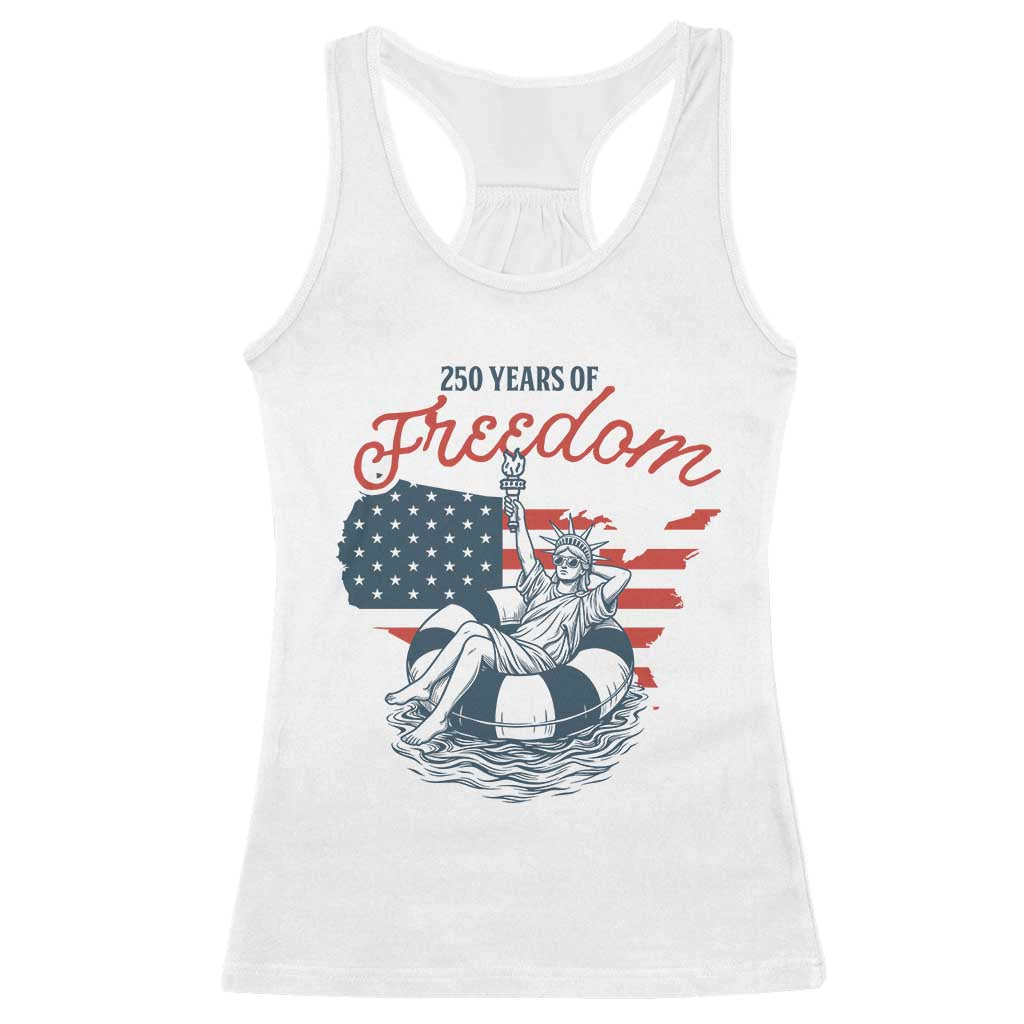 Chill The Fourth Out Racerback Tank Top Funny Statue of Liberty 4th of July