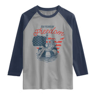 Chill The Fourth Out Raglan Shirt Funny Statue of Liberty 4th of July