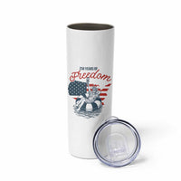 Chill The Fourth Out Skinny Tumbler Funny Statue of Liberty 4th of July