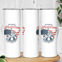 Chill The Fourth Out Skinny Tumbler Funny Statue of Liberty 4th of July