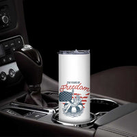 Chill The Fourth Out Skinny Tumbler Funny Statue of Liberty 4th of July