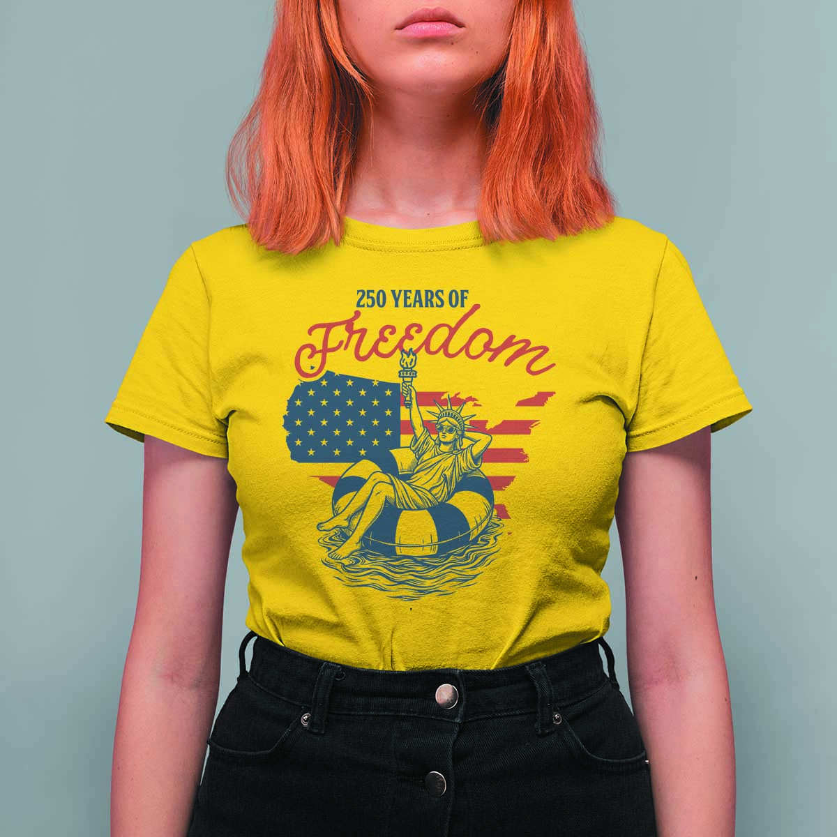 Chill The Fourth Out T Shirt For Women Funny Statue of Liberty 4th of July