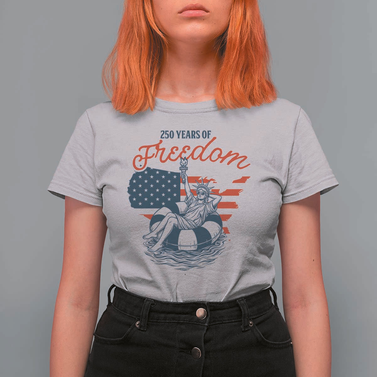 Chill The Fourth Out T Shirt For Women Funny Statue of Liberty 4th of July