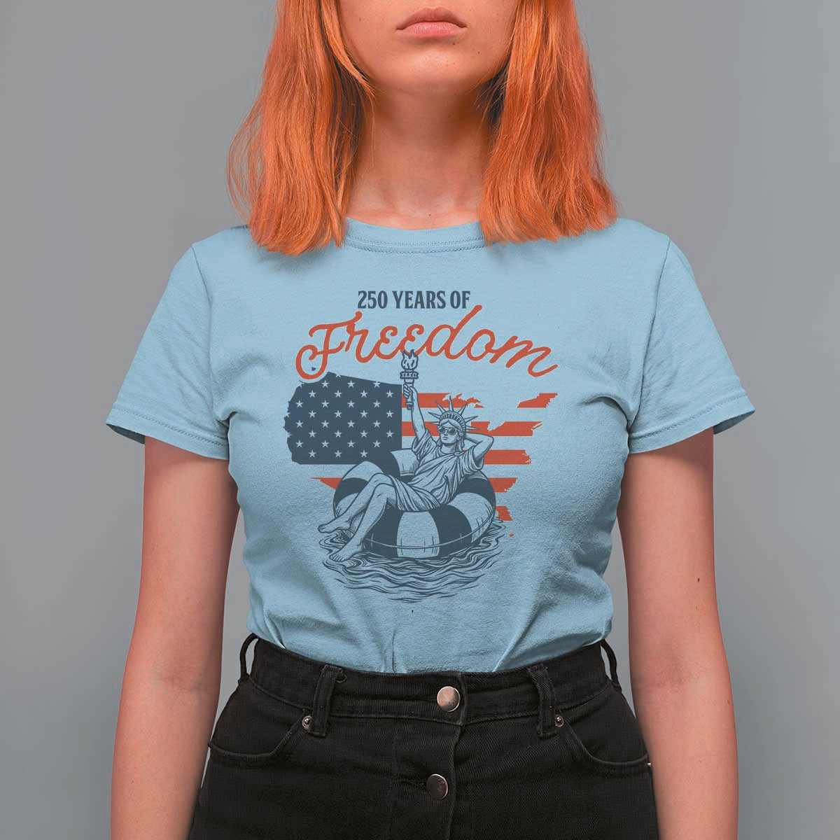 Chill The Fourth Out T Shirt For Women Funny Statue of Liberty 4th of July