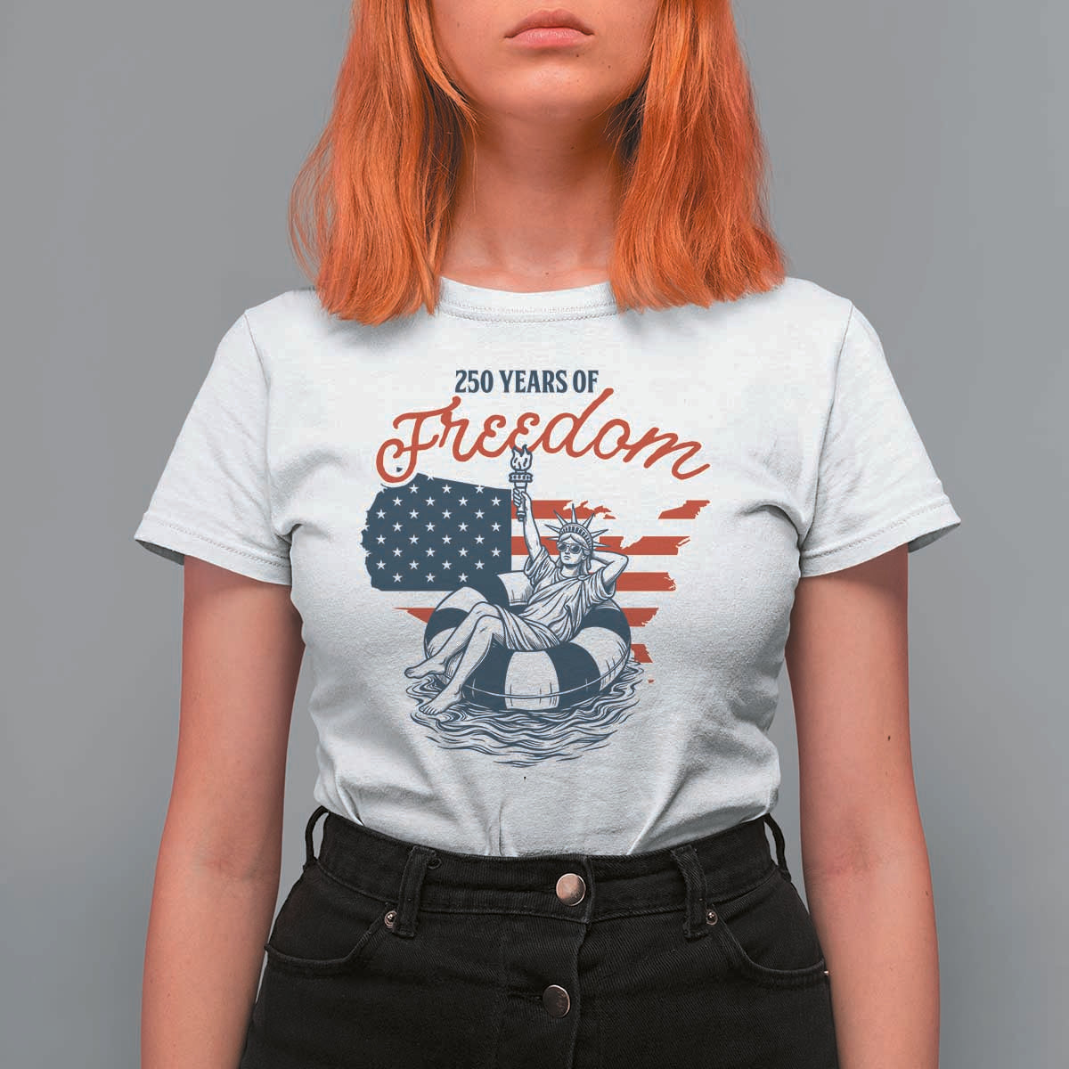 Chill The Fourth Out T Shirt For Women Funny Statue of Liberty 4th of July