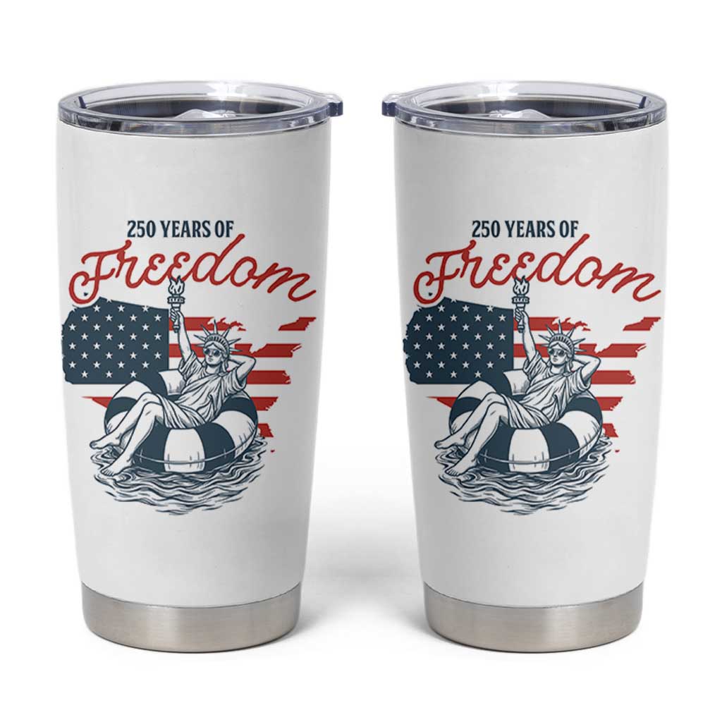 Chill The Fourth Out Tumbler Cup Funny Statue of Liberty 4th of July