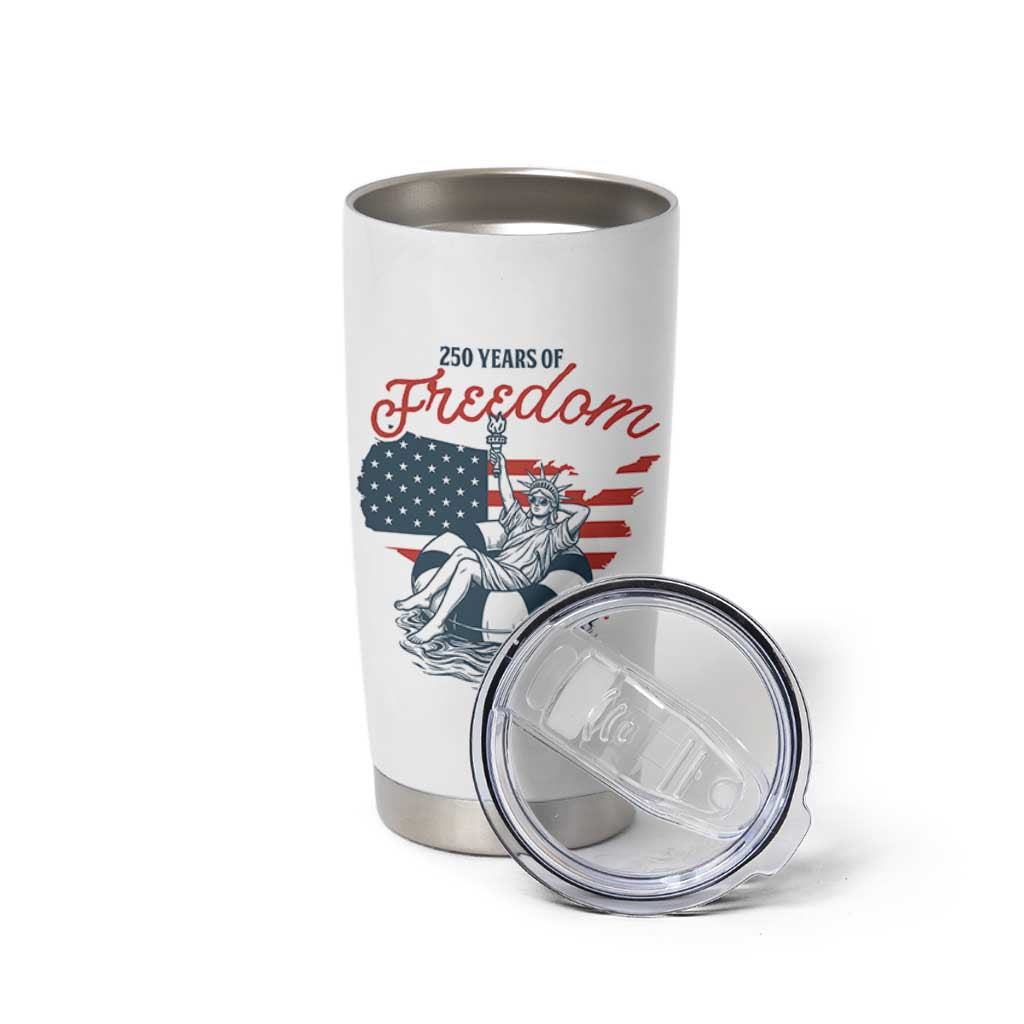 Chill The Fourth Out Tumbler Cup Funny Statue of Liberty 4th of July