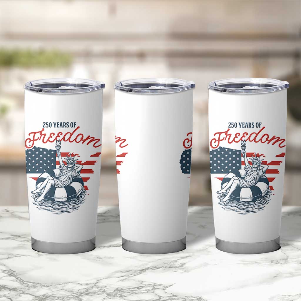 Chill The Fourth Out Tumbler Cup Funny Statue of Liberty 4th of July