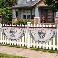 250 Years Of Freedom Patriotic Fan Flag America Raccoon Goose Highland Cow 4th of July