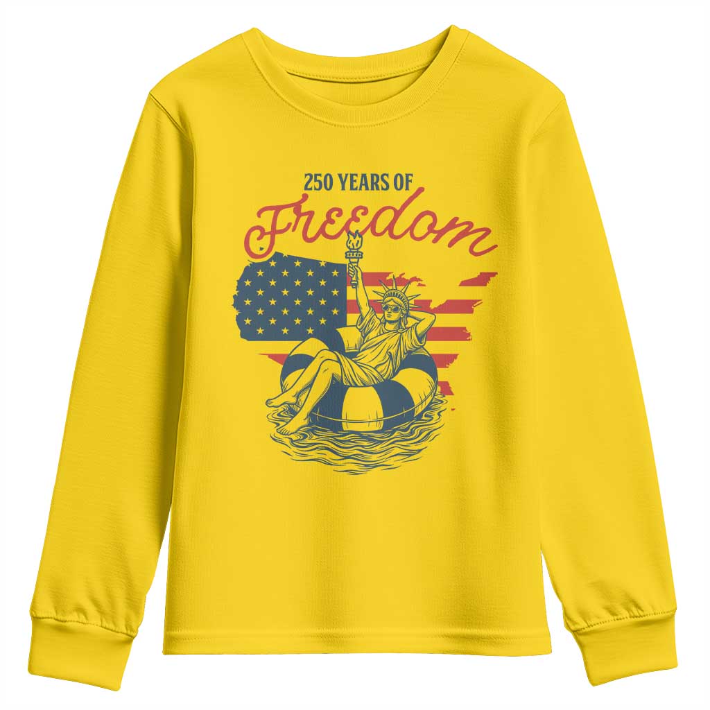 Chill The Fourth Out Youth Sweatshirt Funny Statue of Liberty 4th of July