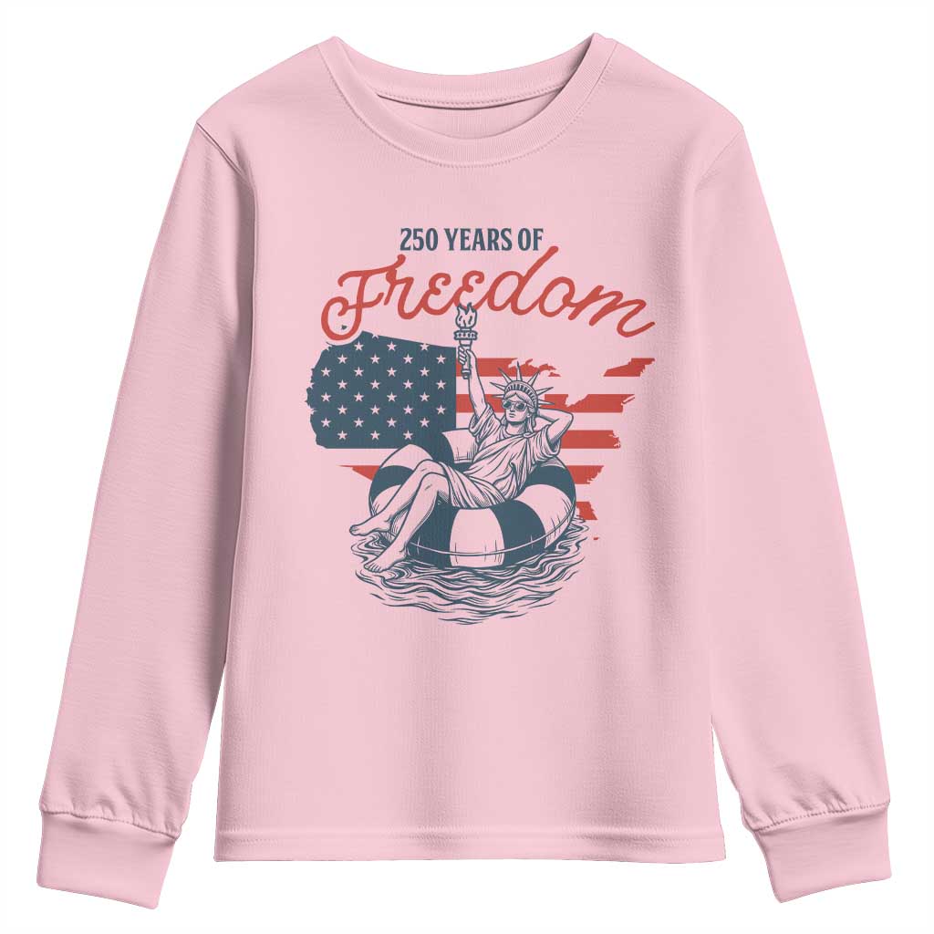 Chill The Fourth Out Youth Sweatshirt Funny Statue of Liberty 4th of July