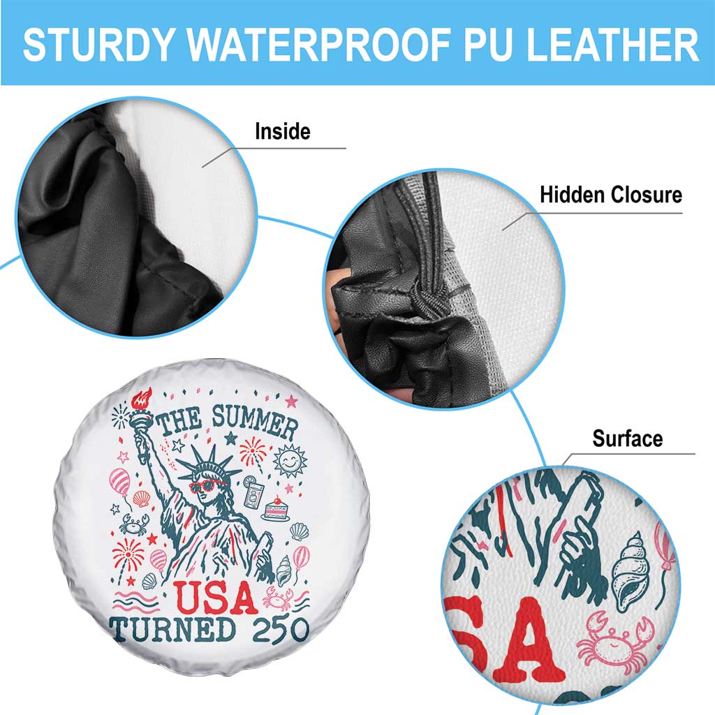 250 Years America Anniversary Statue of Liberty Spare Tire Cover The Summer USA Turned 250