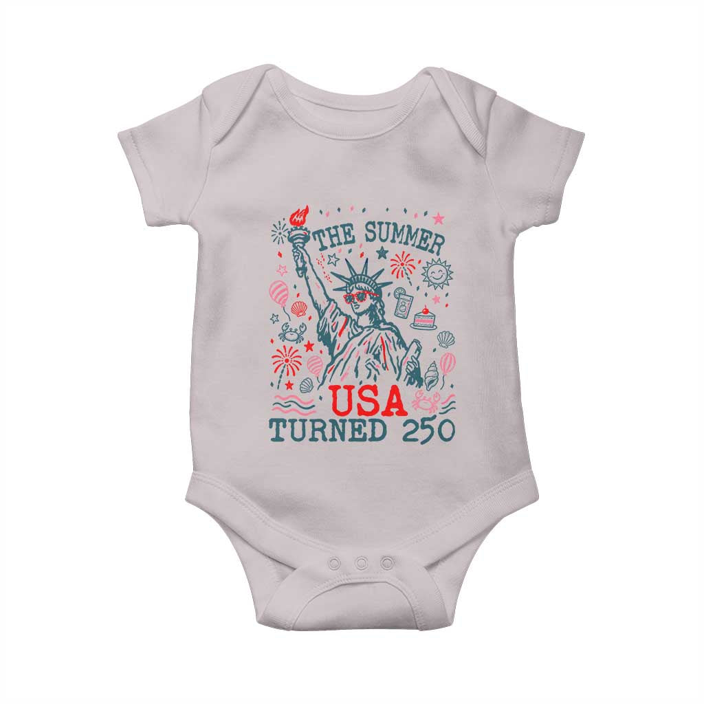250 Years America Anniversary Statue of Liberty Baby Onesie The Summer USA Turned 250