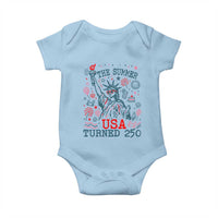 250 Years America Anniversary Statue of Liberty Baby Onesie The Summer USA Turned 250