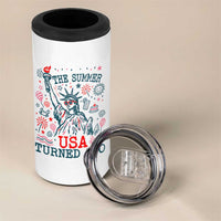 250 Years America Anniversary Statue of Liberty 4 in 1 Can Cooler Tumbler The Summer USA Turned 250