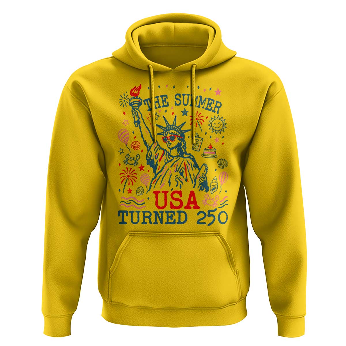 250 Years America Anniversary Statue of Liberty Hoodie The Summer USA Turned 250