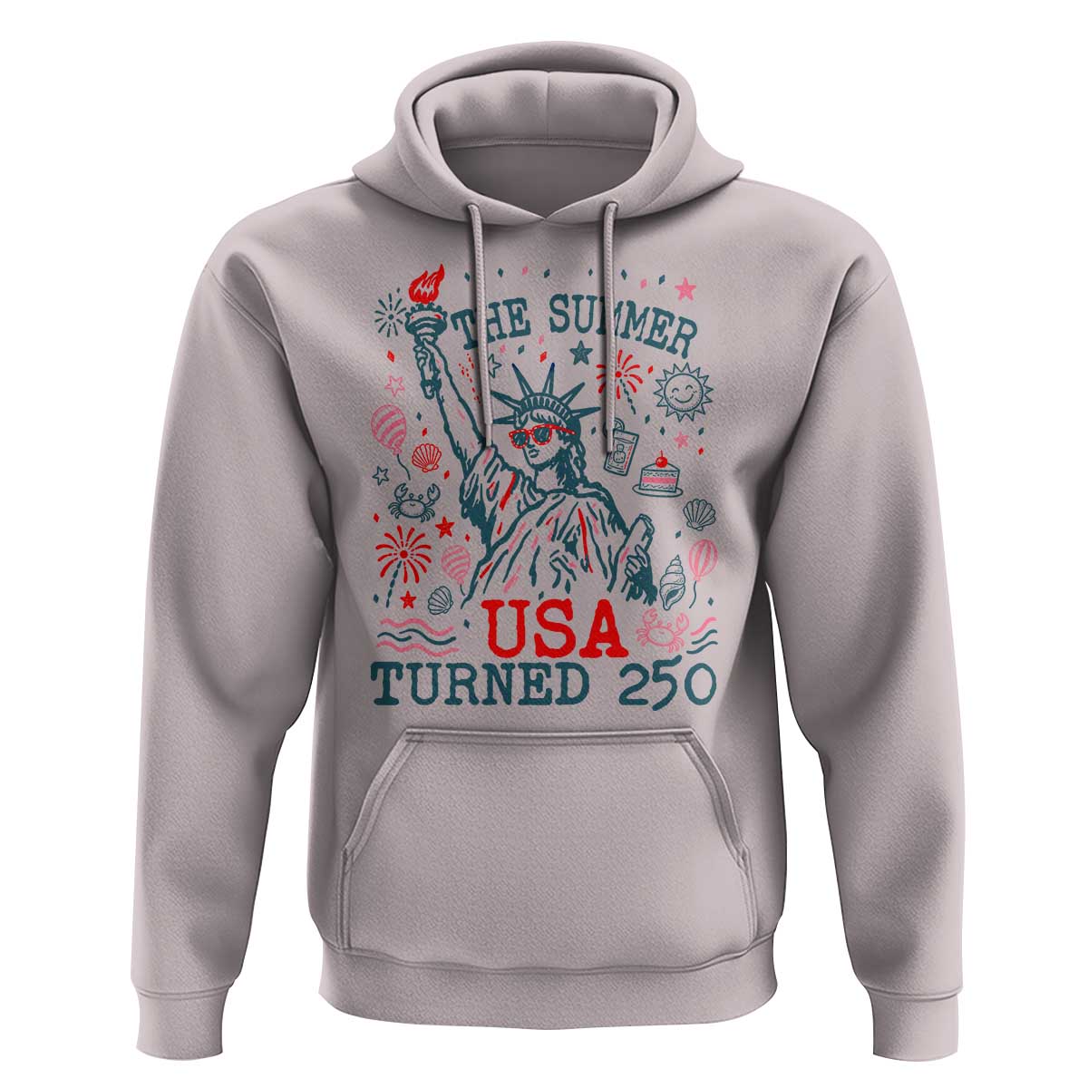 250 Years America Anniversary Statue of Liberty Hoodie The Summer USA Turned 250