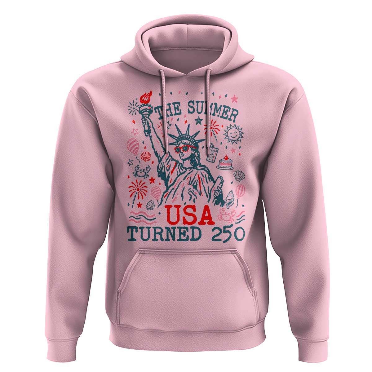 250 Years America Anniversary Statue of Liberty Hoodie The Summer USA Turned 250