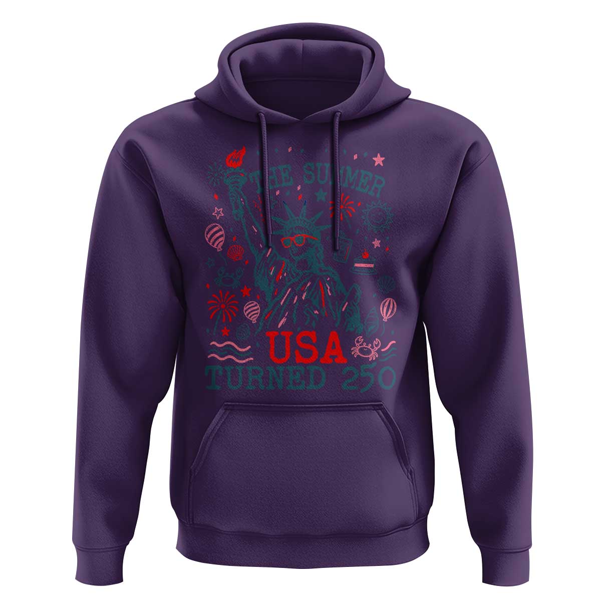 250 Years America Anniversary Statue of Liberty Hoodie The Summer USA Turned 250