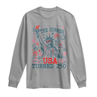 250 Years America Anniversary Statue of Liberty Long Sleeve Shirt The Summer USA Turned 250