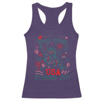 250 Years America Anniversary Statue of Liberty Racerback Tank Top The Summer USA Turned 250