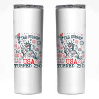 250 Years America Anniversary Statue of Liberty Skinny Tumbler The Summer USA Turned 250
