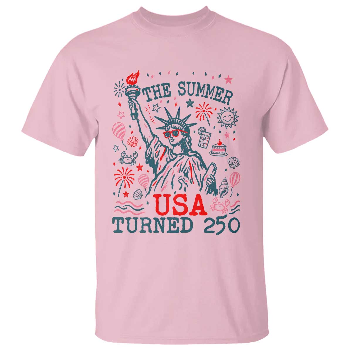 250 Years America Anniversary Statue of Liberty T Shirt The Summer USA Turned 250